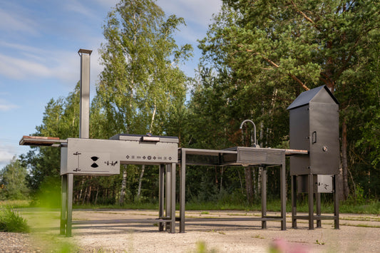 Grilis, krosnelė ir kriauklė 3in1
